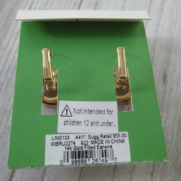 Kate Spade Gold and Clear Earrings - Picture 2 of 2